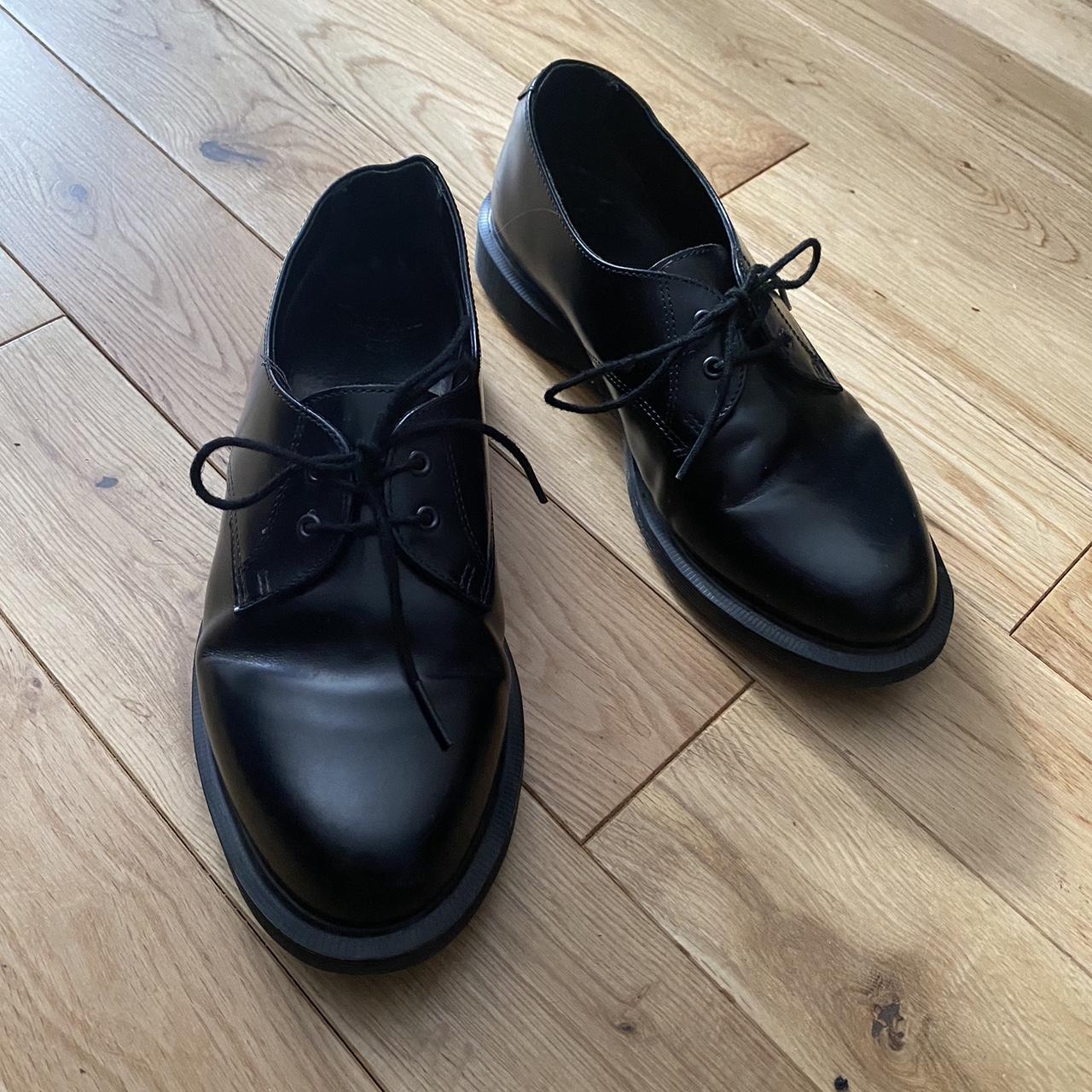 Official Dr Marten Leather shoes, in patent black.... - Depop