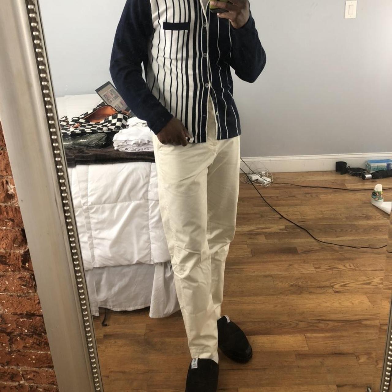 Zara Men's White Trousers Depop