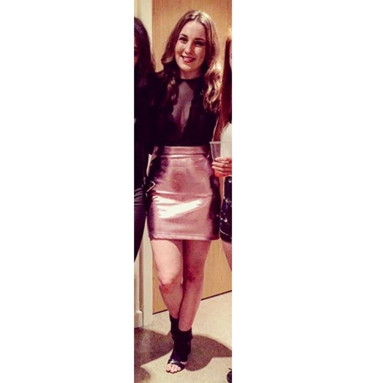 Pink metallic skirt topshop best sale