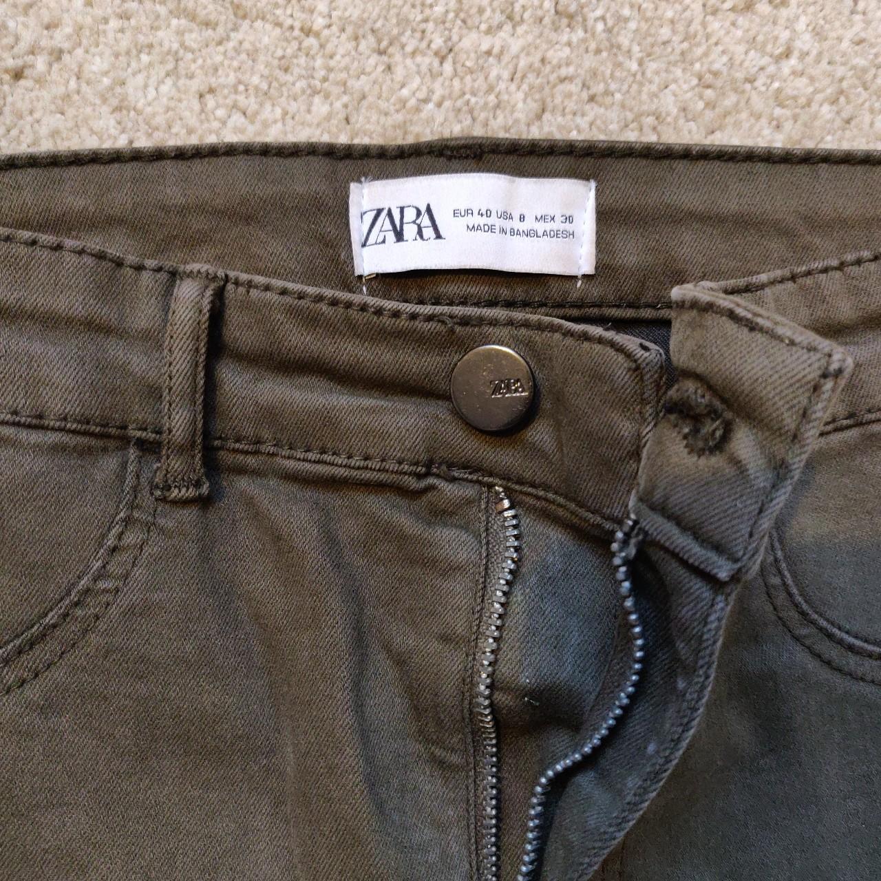 zara khaki skinny jeans