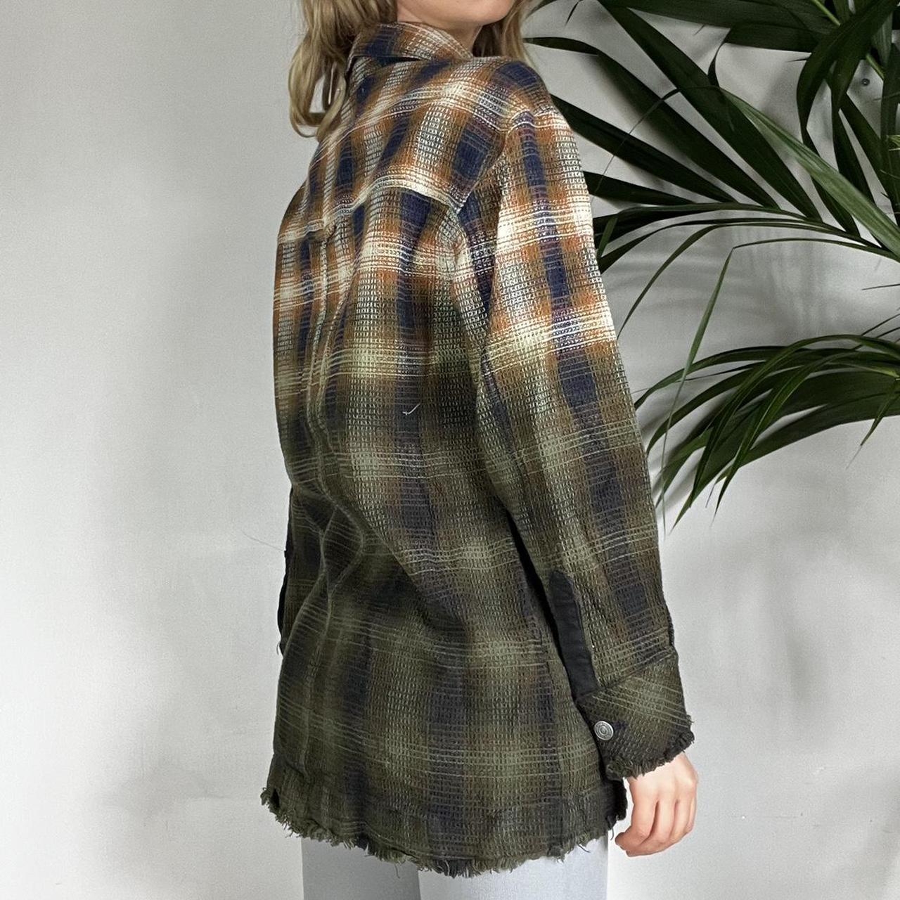 Anneli Plaid Shirt Jacket two tone jacket in colour... Depop