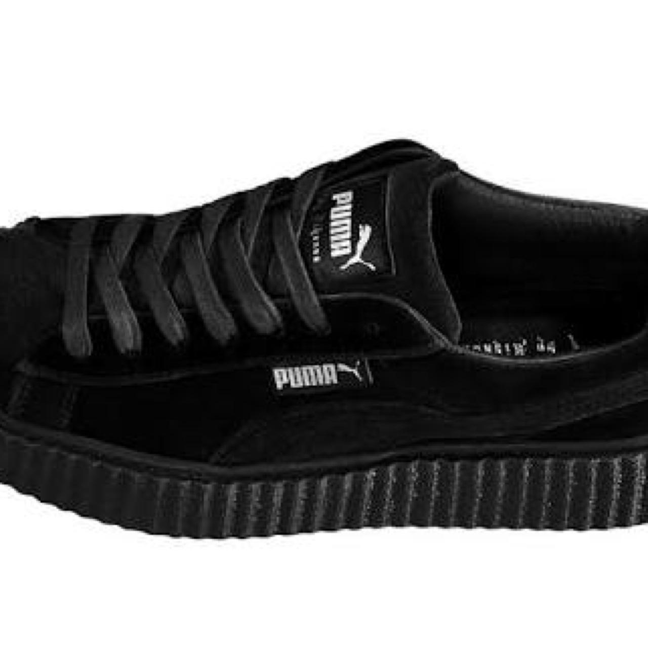 fenty x puma creepers by rihanna in black velvet... Depop