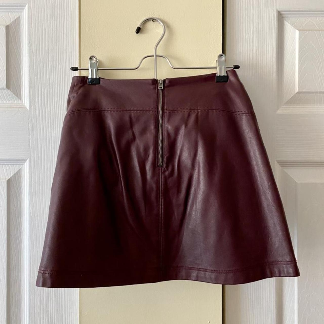 Abercrombie & Fitch Women's Burgundy Skirt (2)