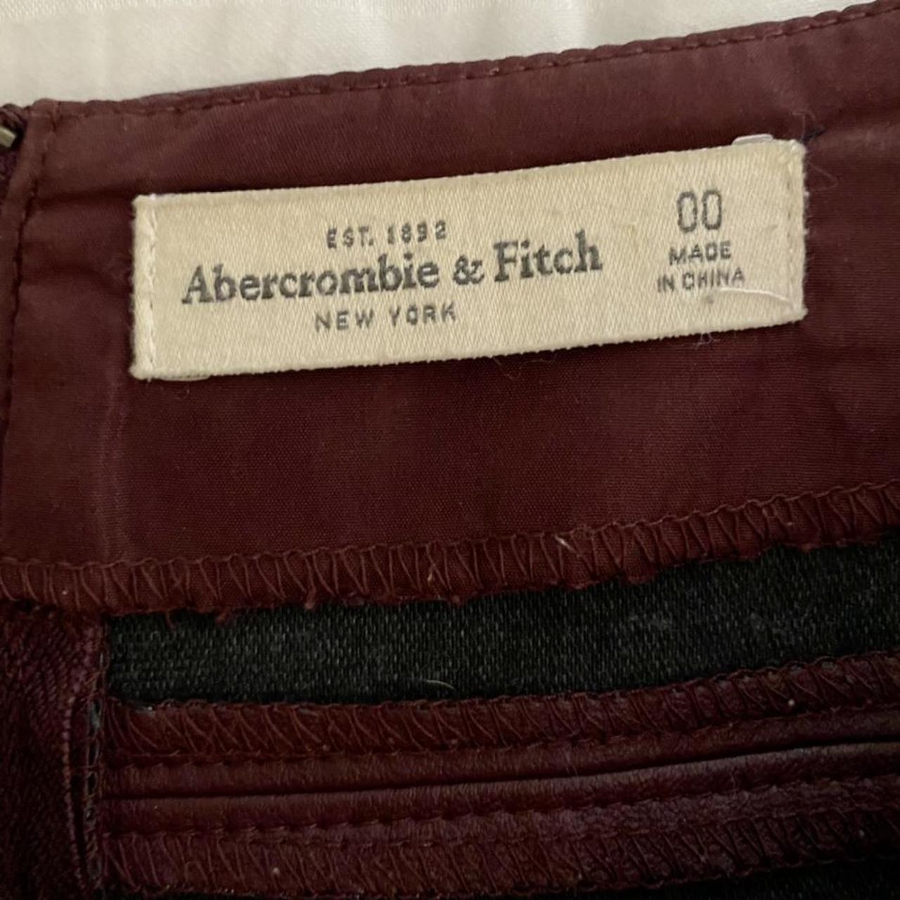 Abercrombie & Fitch Women's Burgundy Skirt (4)