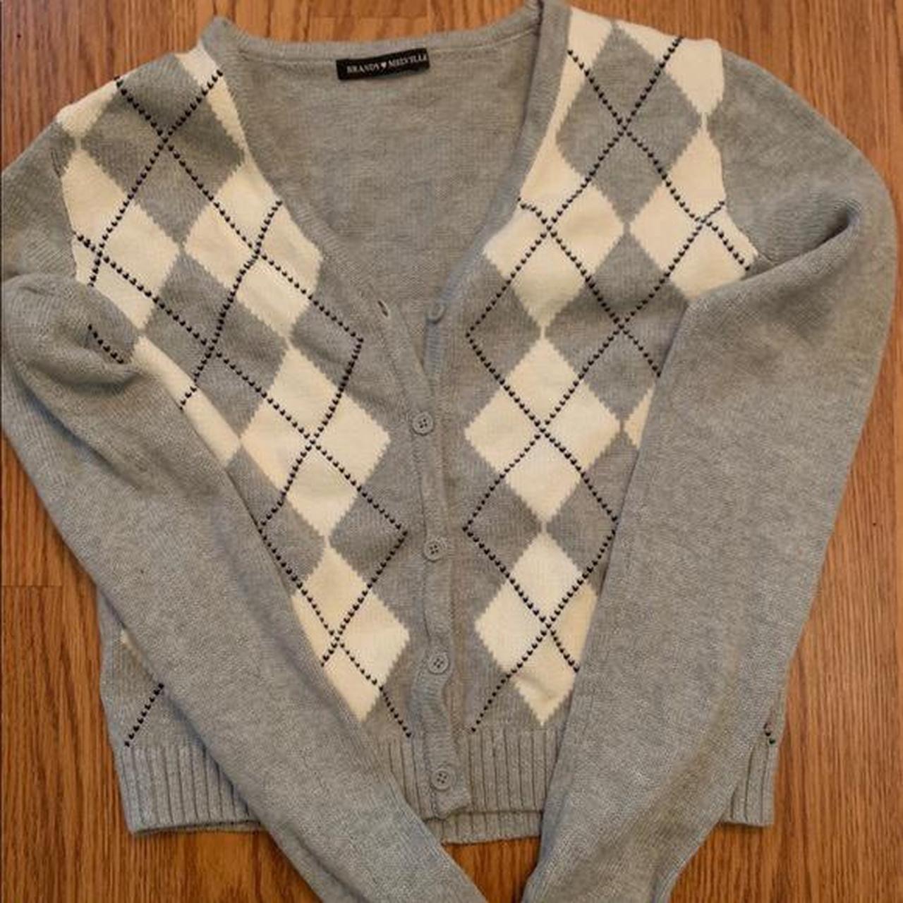 brandy melville argyle cardigan