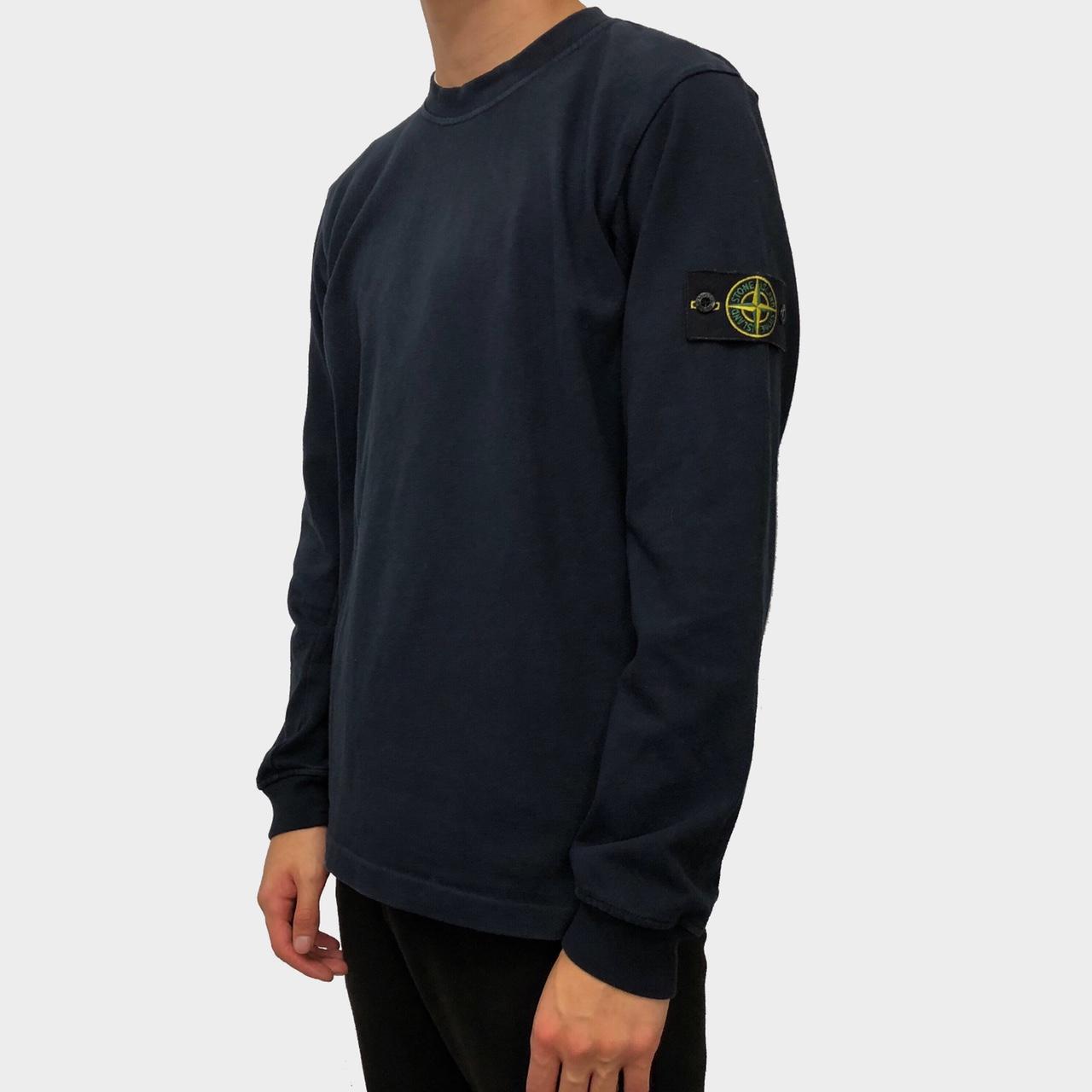 Stone Island Navy Sweater - Medium Condition 9/10 -... - Depop