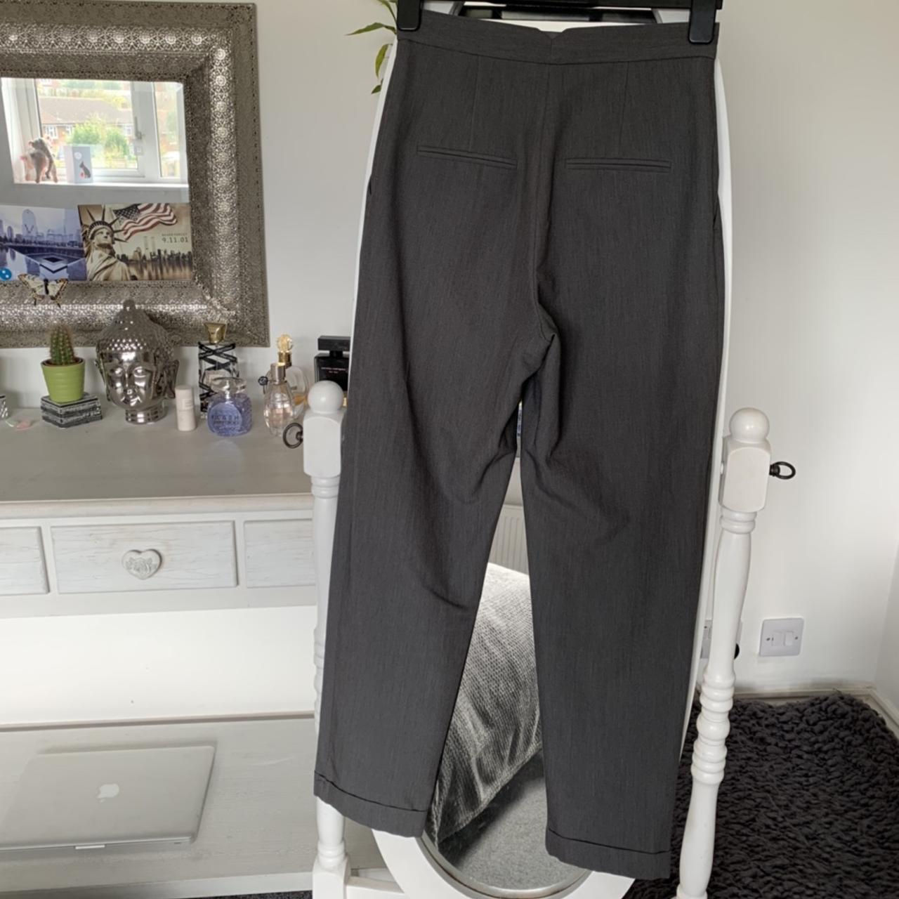 Topshop size 6 grey high waisted trousers great... - Depop