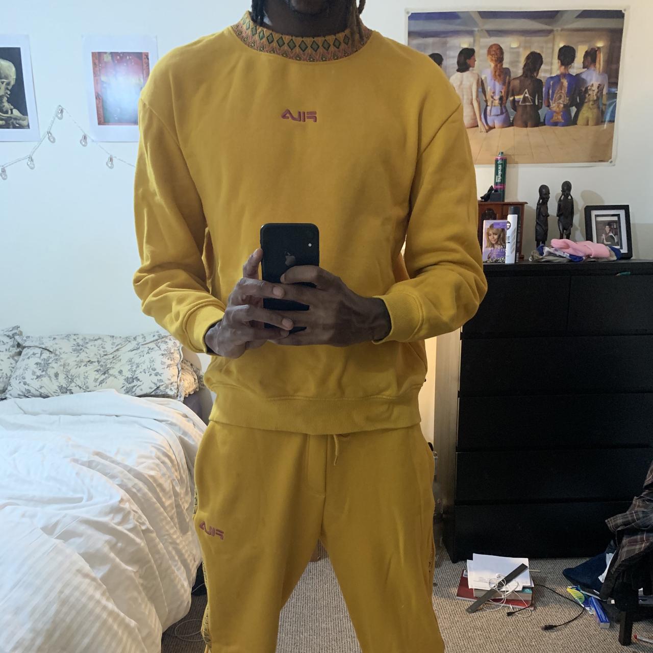 Fila yellow tracksuit best sale