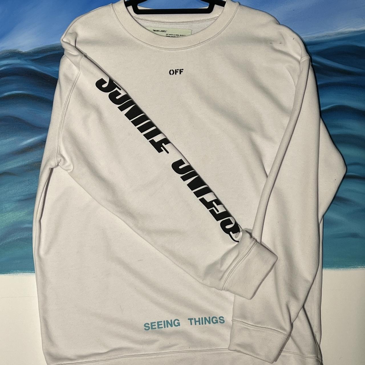 Off white seeing things sweater - 7-10 as no... Depop