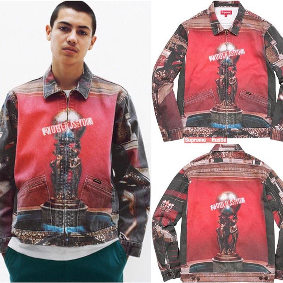 Supreme Scarface Trucker Jacket World is yours Denim Red Size M