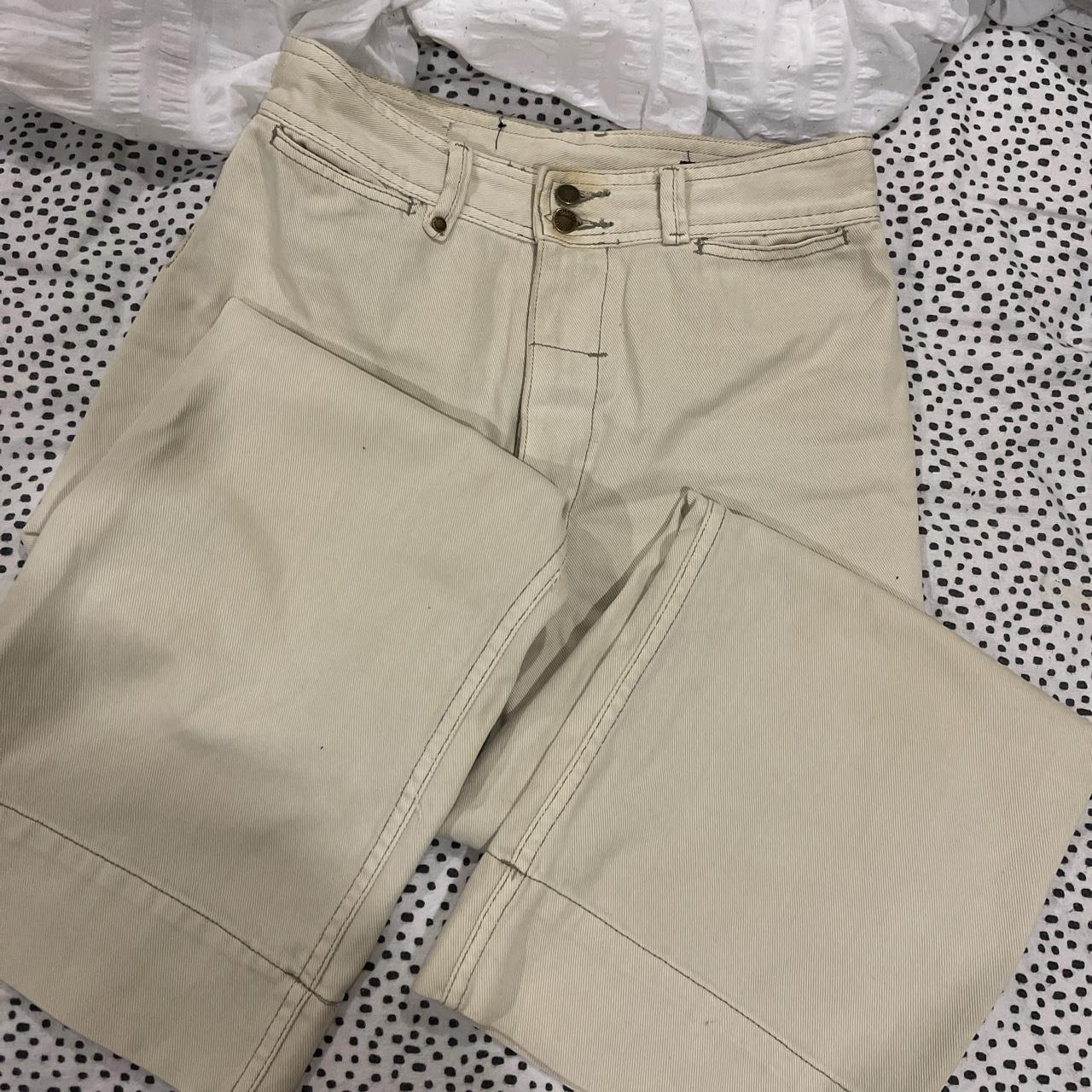 Women's Cream Jeans Depop
