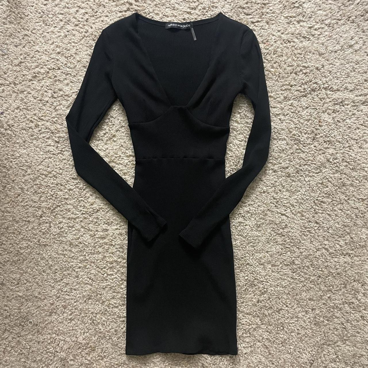 naked wardrobe black dress fits just like shape... - Depop