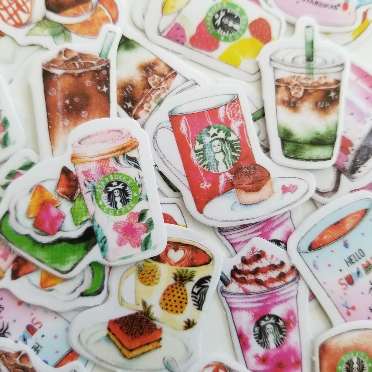 Starbucks Stickers Set of 8 ☕️ Quirky and cute hand - Depop