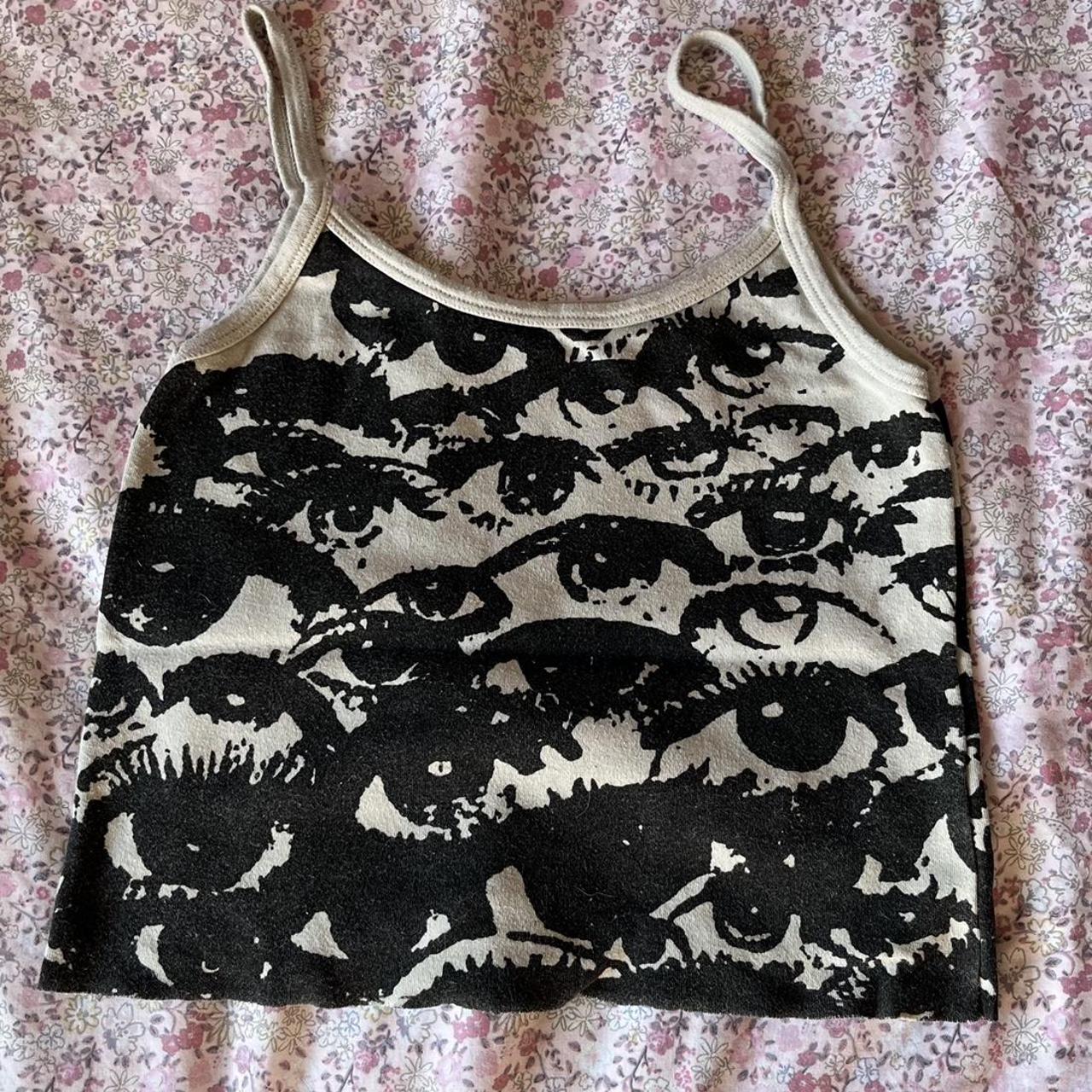 brandy melville eye graphic skylar tank hardly worn... Depop