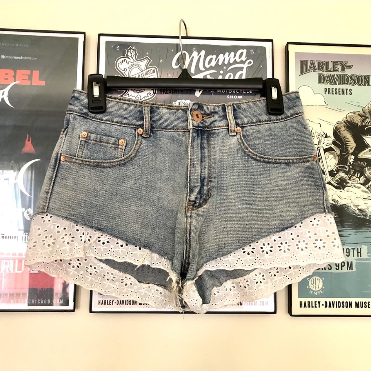 The most buttery soft high waisted jeans short... Depop