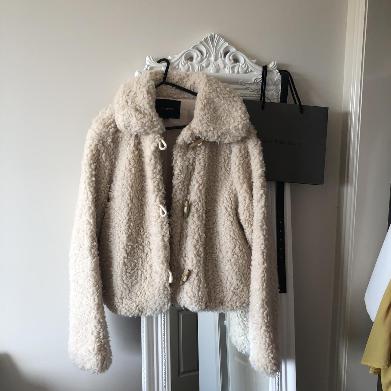 plus size sweater coat with fur collar