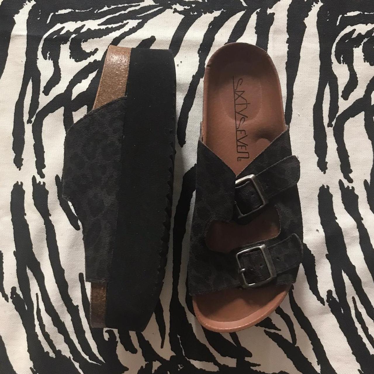 Platform Leopard Print Sandals Size 5 Depop   P0 