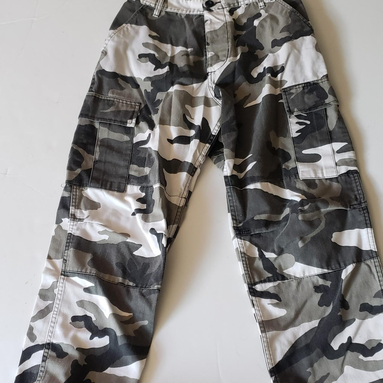 Army Print Cargo Camouflage Combat Women's Military... - Depop