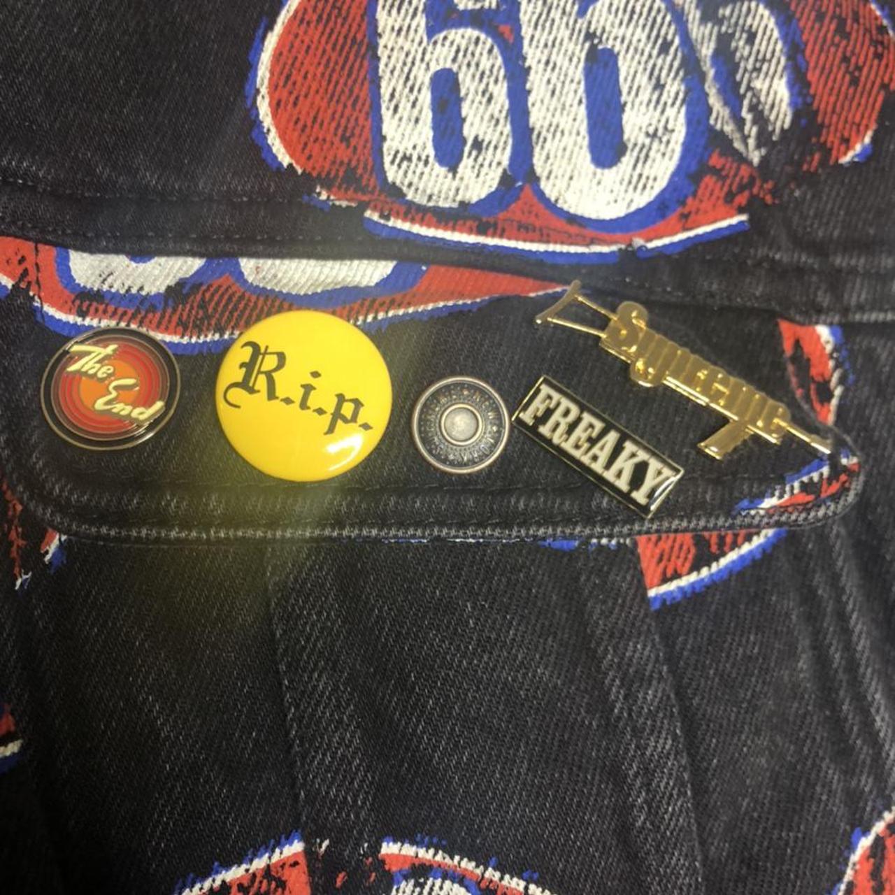 Supreme 666 Denim Trucker Jacket In Red, ModeSens