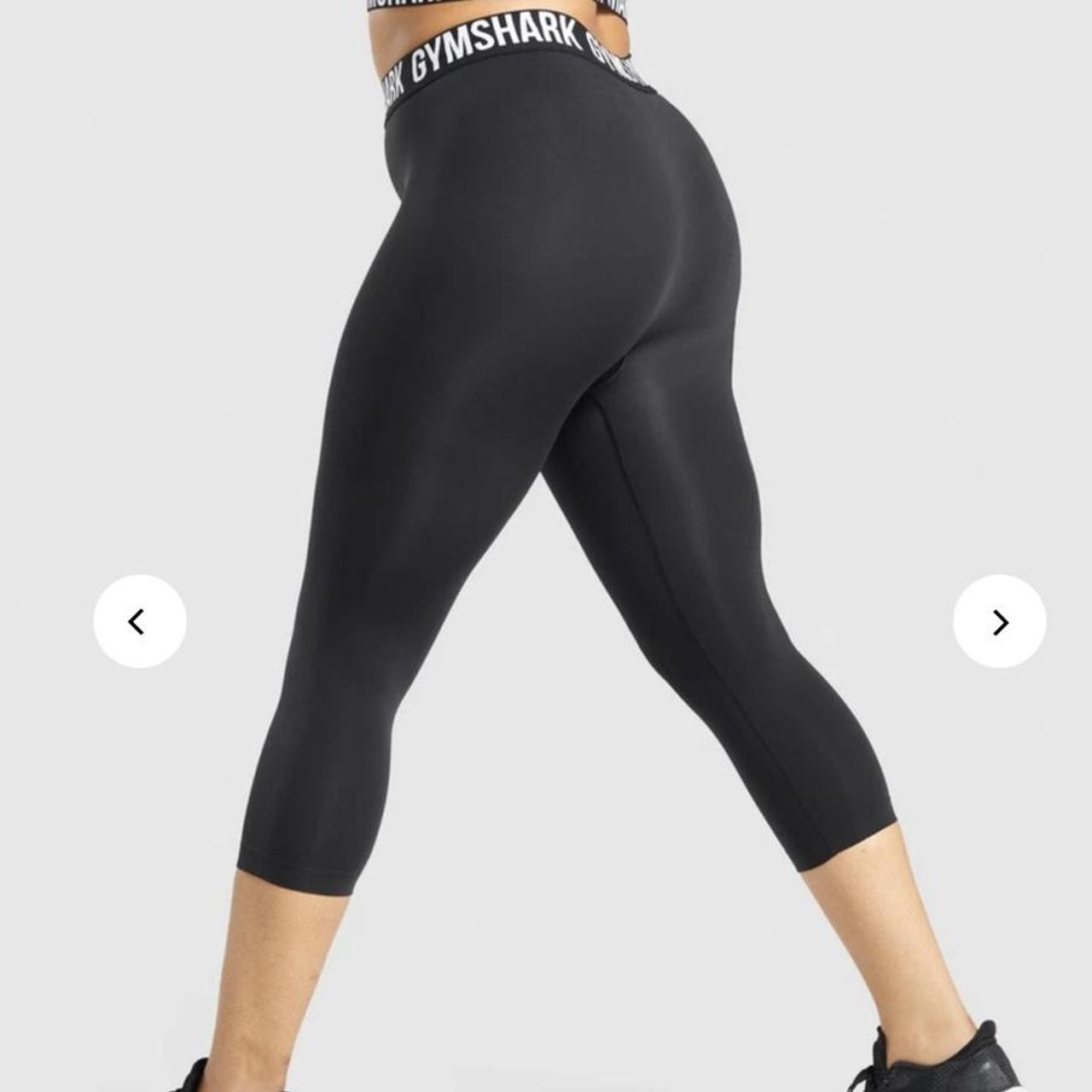 Gymshark fit seamless cropped leggings in black and... Depop