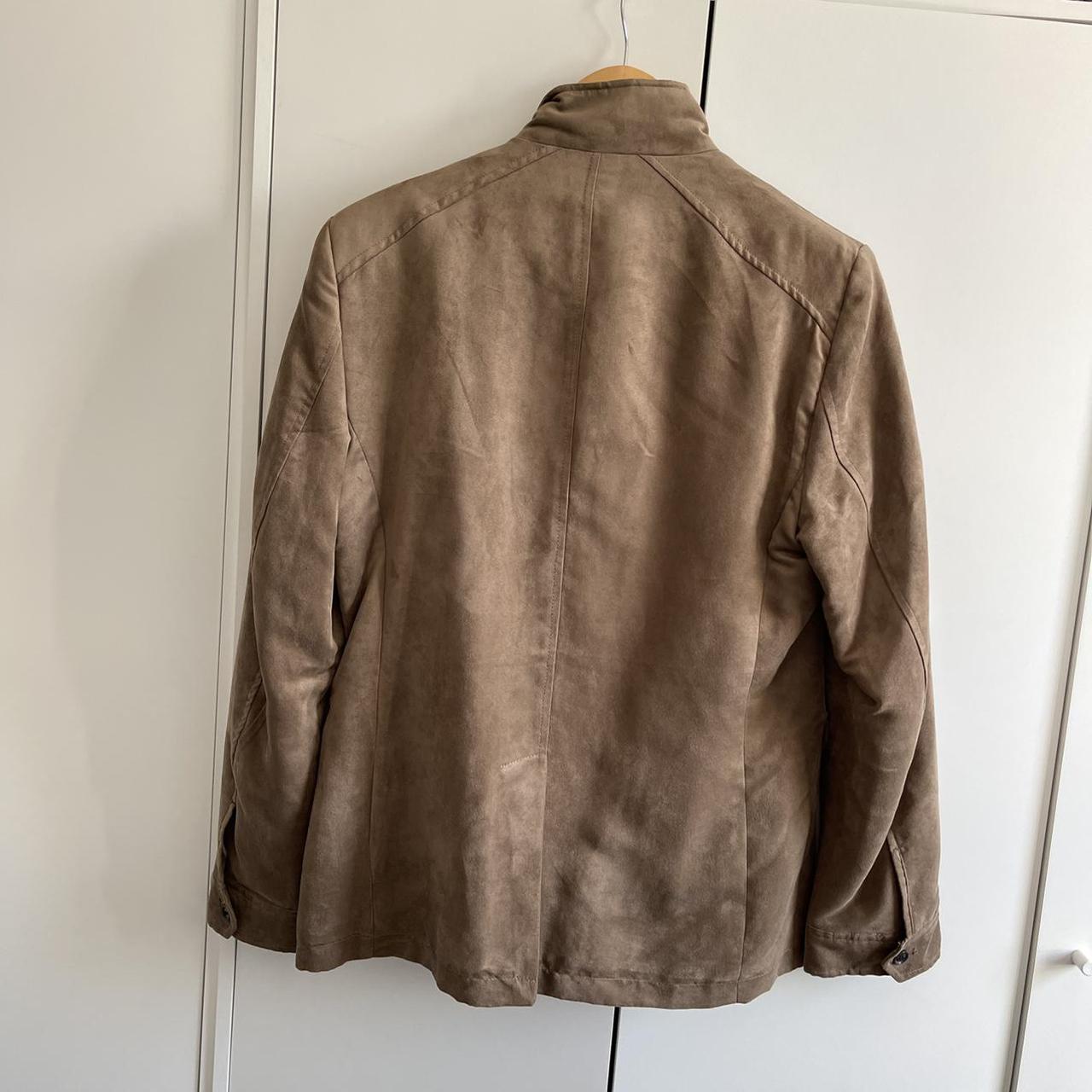 Zara Mens jacket. Suede effect. Brown. UK size 38.... - Depop