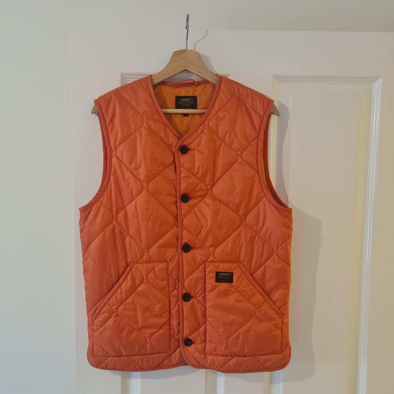 Carhartt WIP Vault Vest Liner Orange Size Small Depop carhartt-wip-vault-vest-liner-orange-size-small-depop
