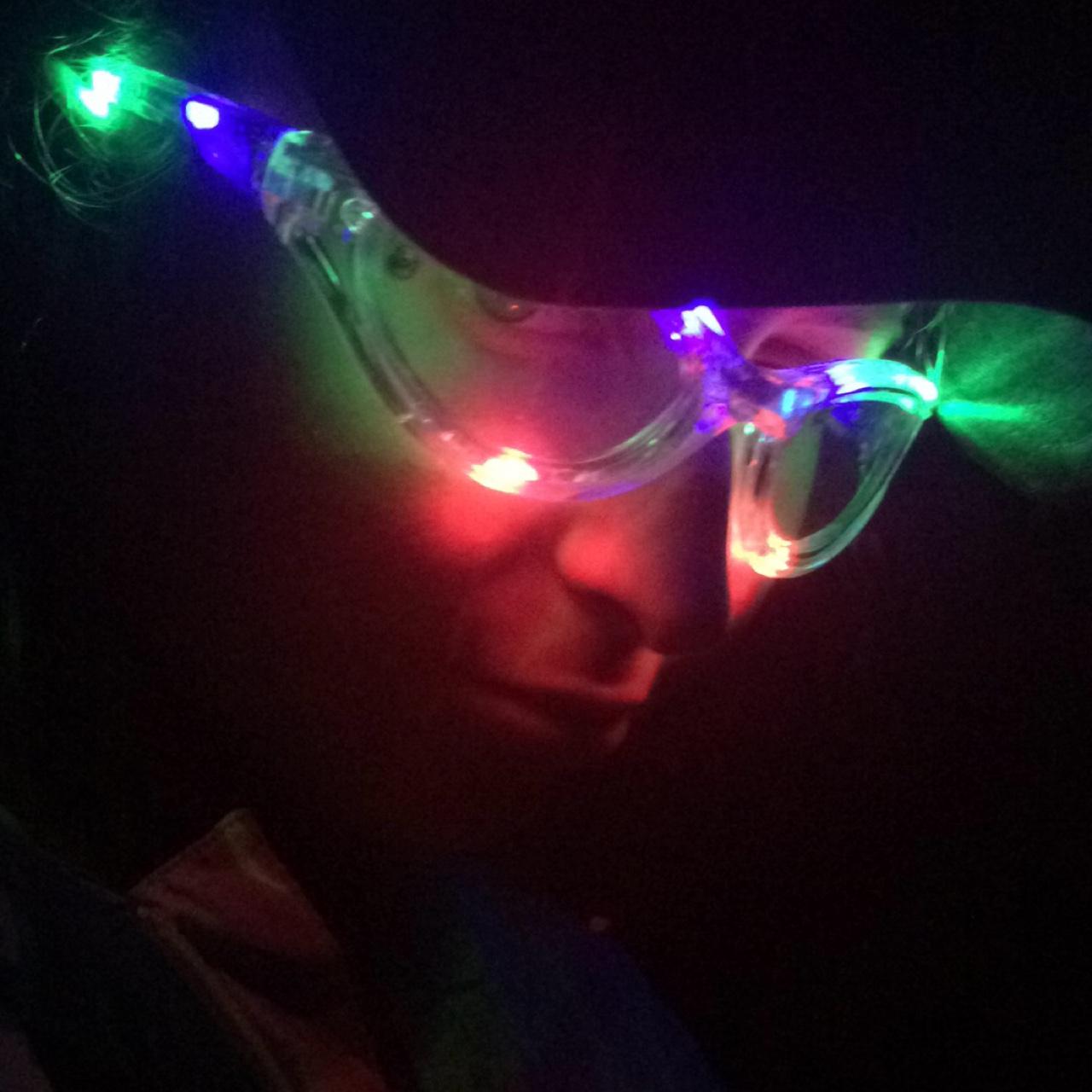 LED flashing glasses, groovy light up glasses in RED... Depop