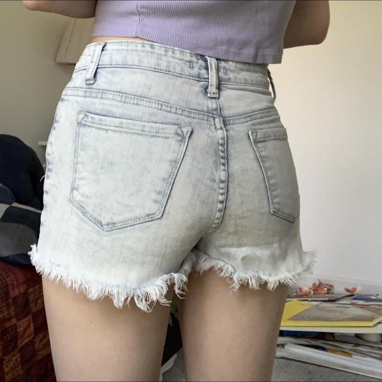 Cute denim light wash shorts size xs! They are very... - Depop
