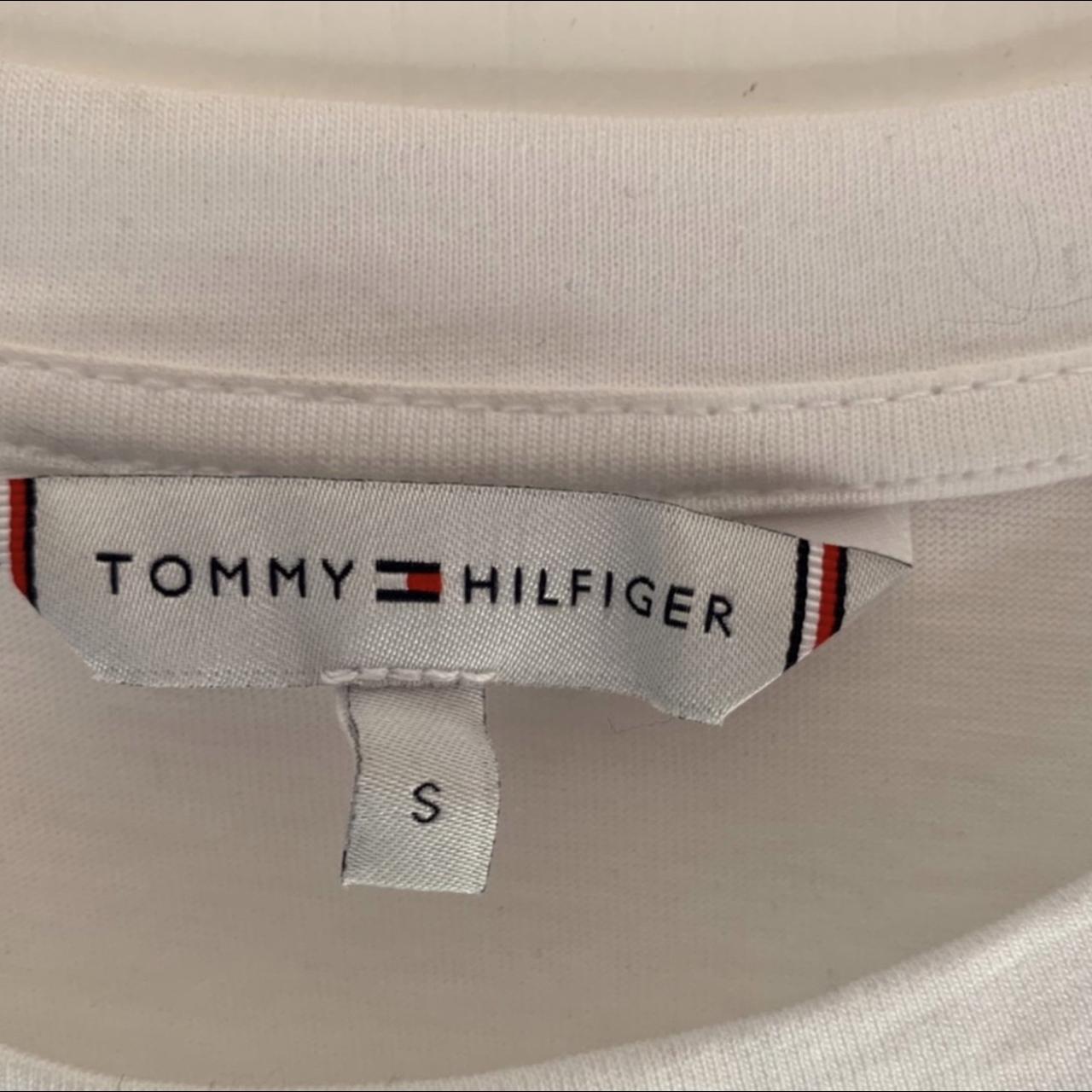 Tommy Hilfiger women’s white T-shirt Size small Worn... - Depop