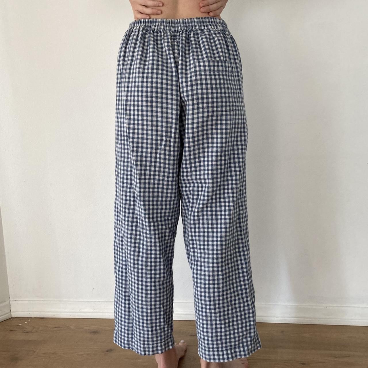 the most comfortable blue and white checkered... - Depop