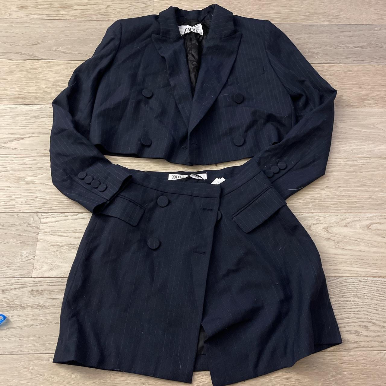 Zara Two-Piece Cropped Suit Set In great condition,... - Depop