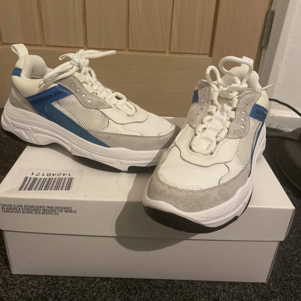 calvin klein blue trainers