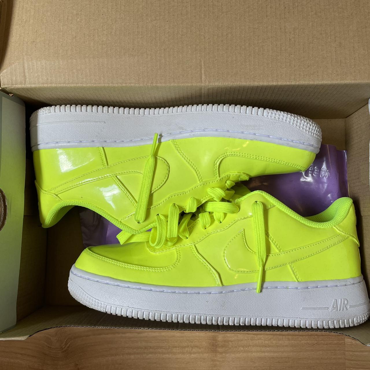 Neon AF1s 🤩 size 7Youth, womens 8.5 like new !... - Depop