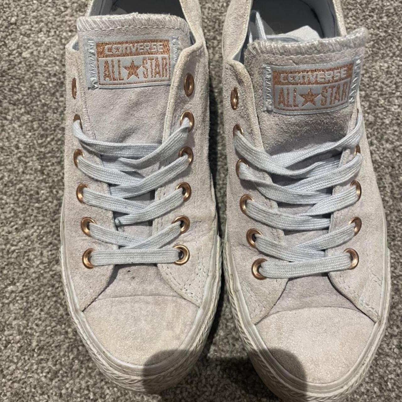 Grey converse shop with rose gold