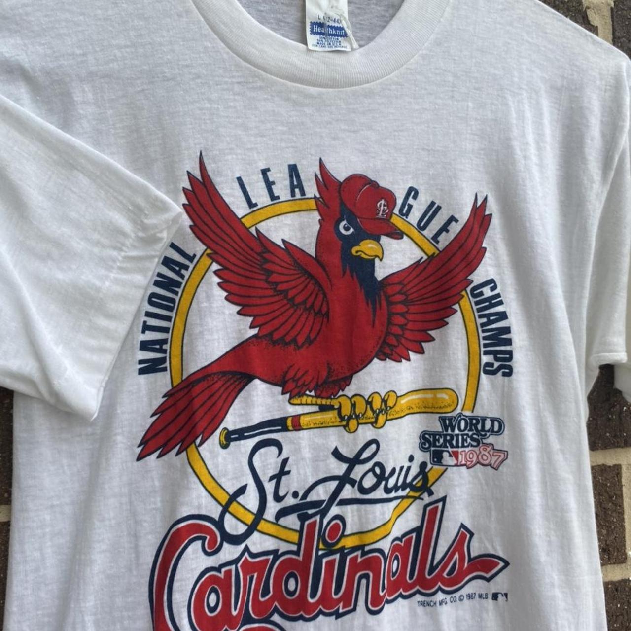 Vintage MLB St. Louis Cardinals Red Tshirt 1987 Made in USA