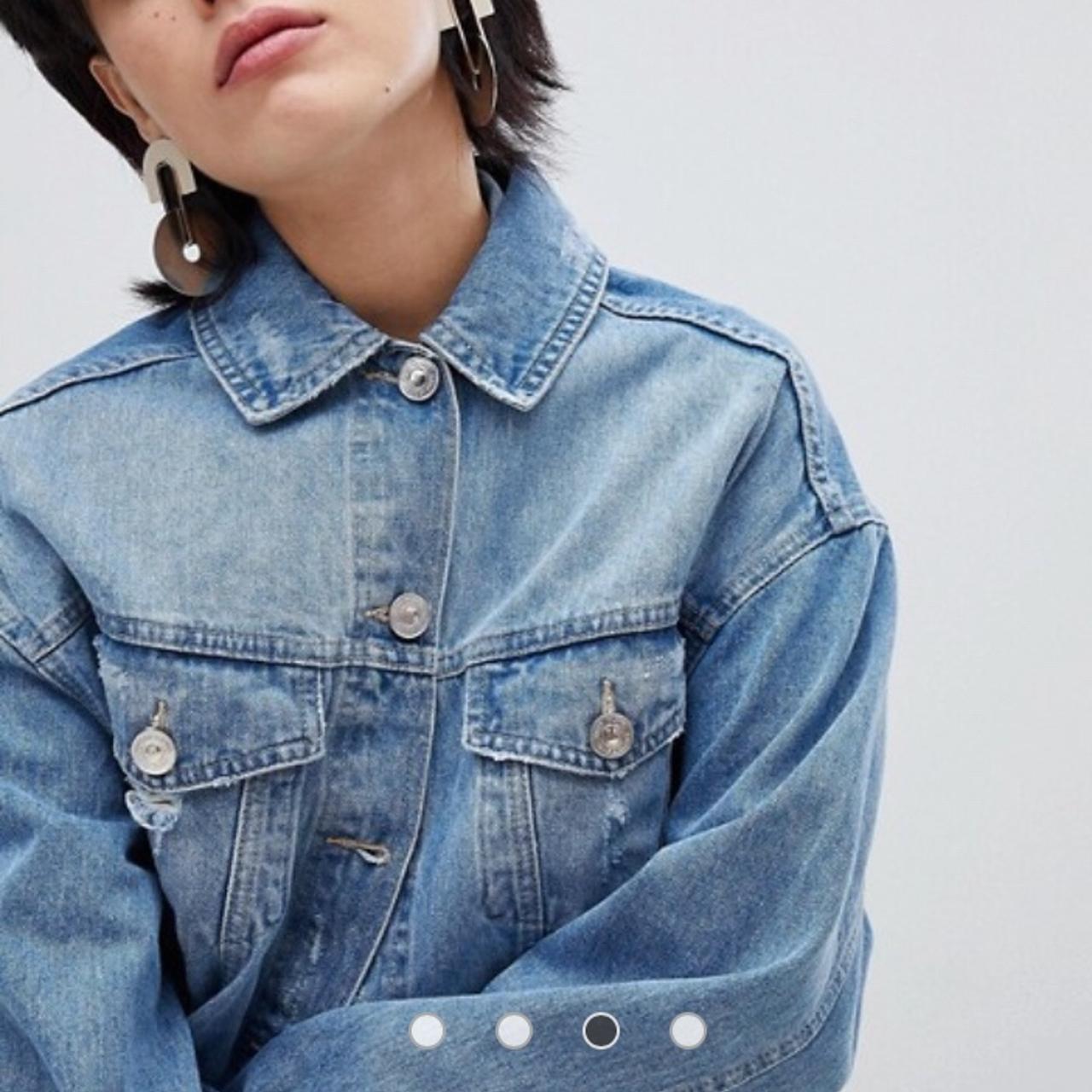 River island oversized denim on sale jacket