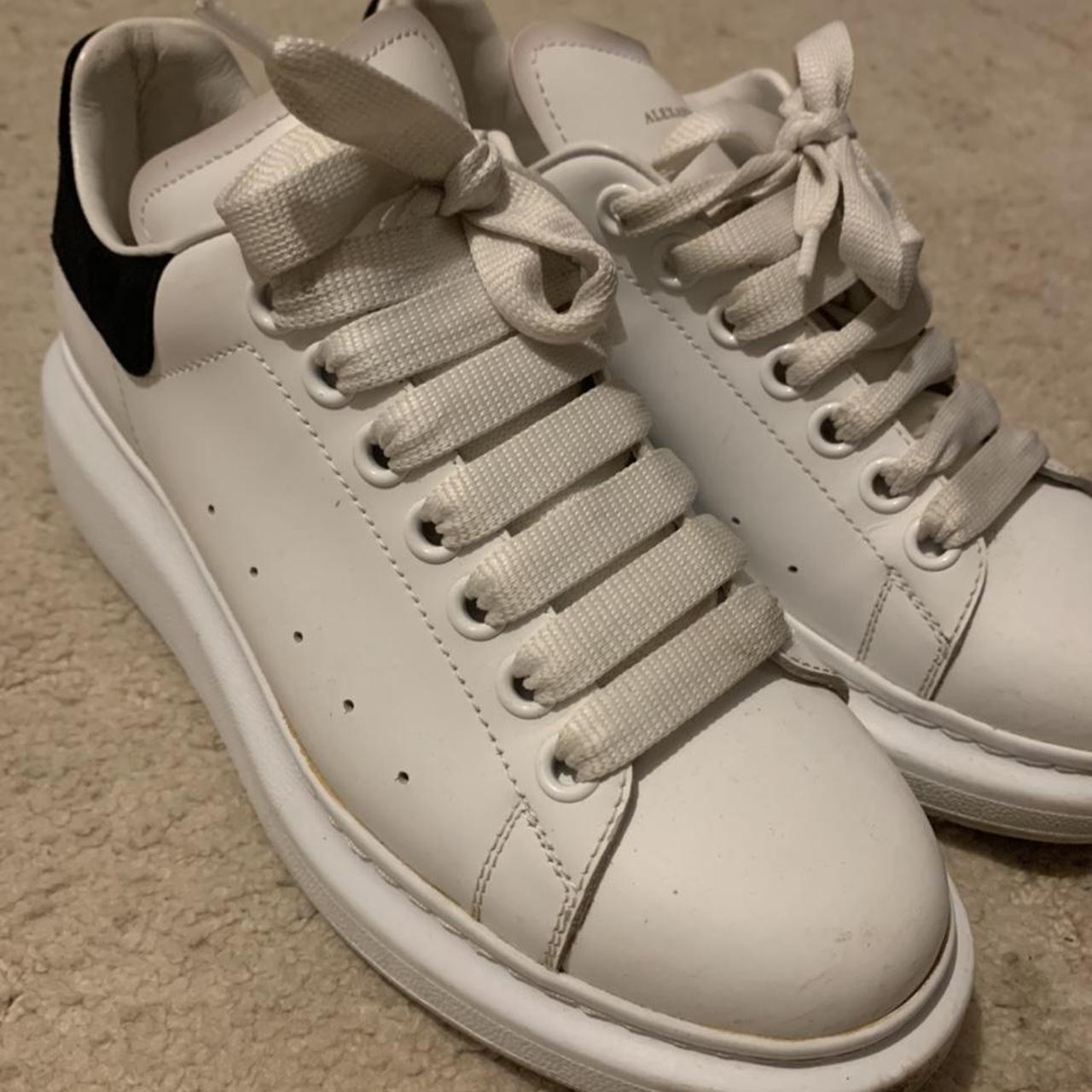 alexander mcqueen white sparkly trainers
