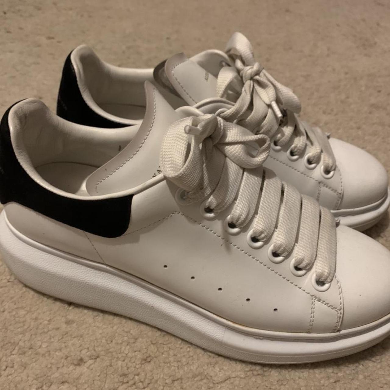 alexander mcqueen white sparkly trainers
