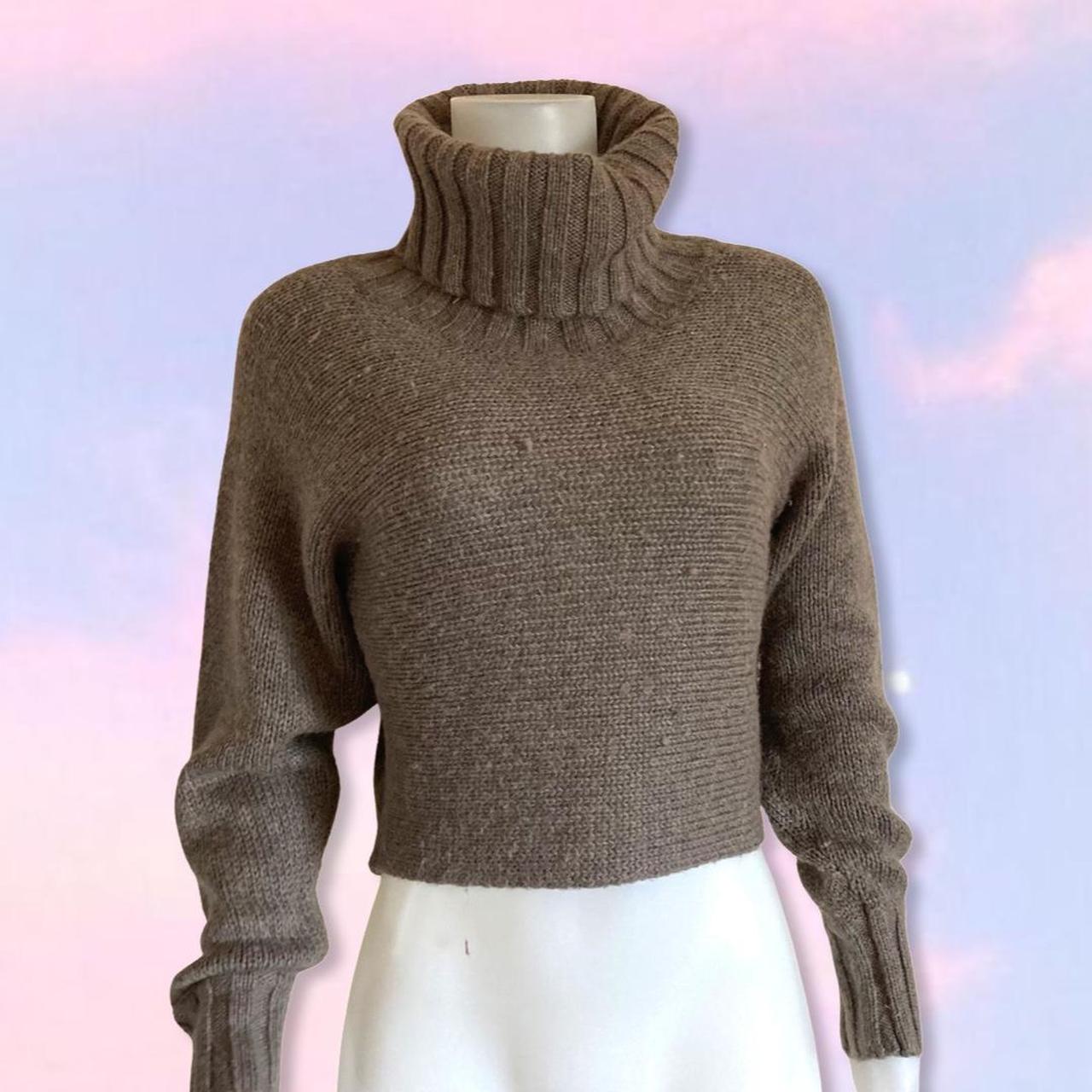 Vintage S Y K Cropped Turtleneck Acrylic Wool Depop