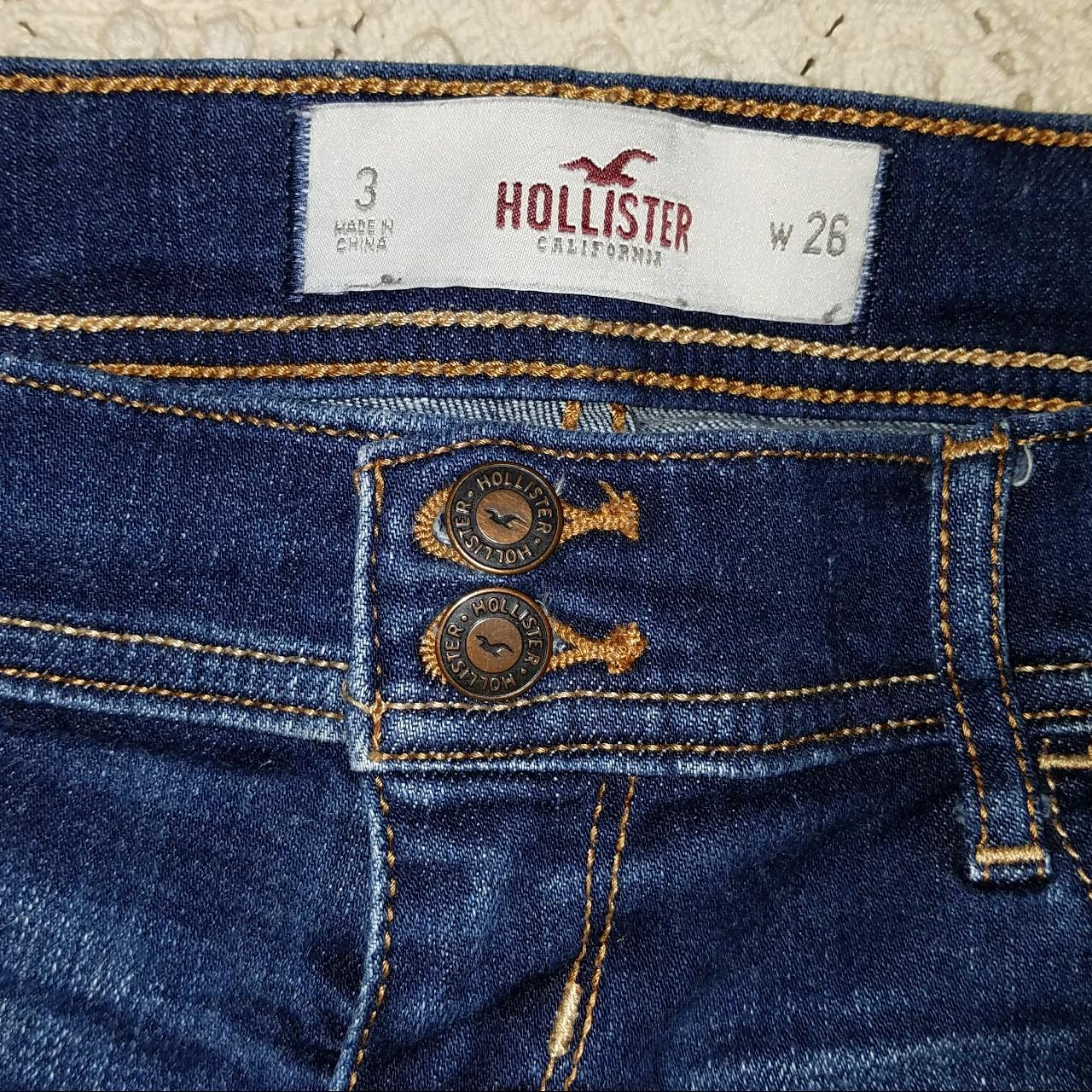 hollister jean shorts. they are low rise and have 2... - Depop