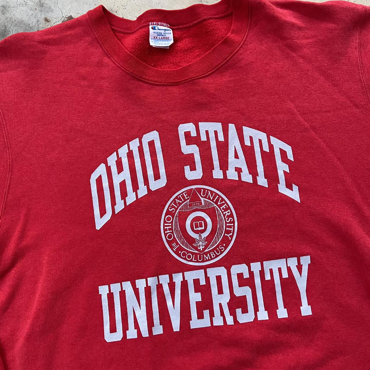 Vintage 80s Ohio State University Champion reverse... - Depop