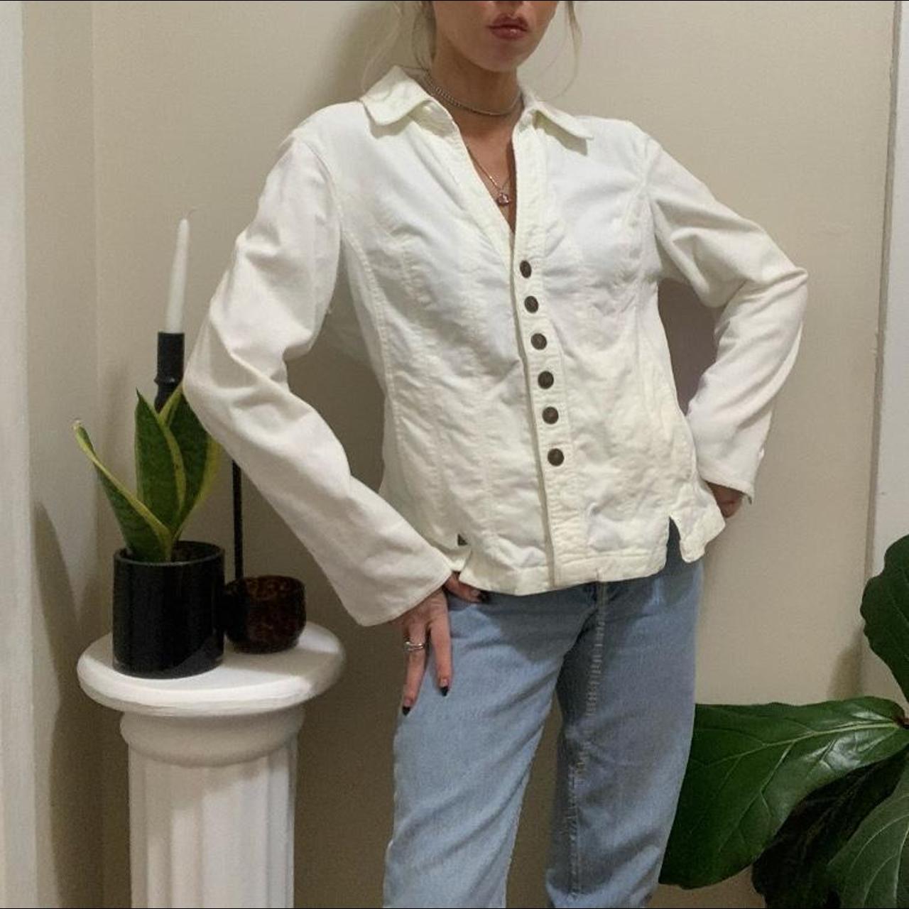 White Corduroy Jacket Adorable white corduroy... Depop