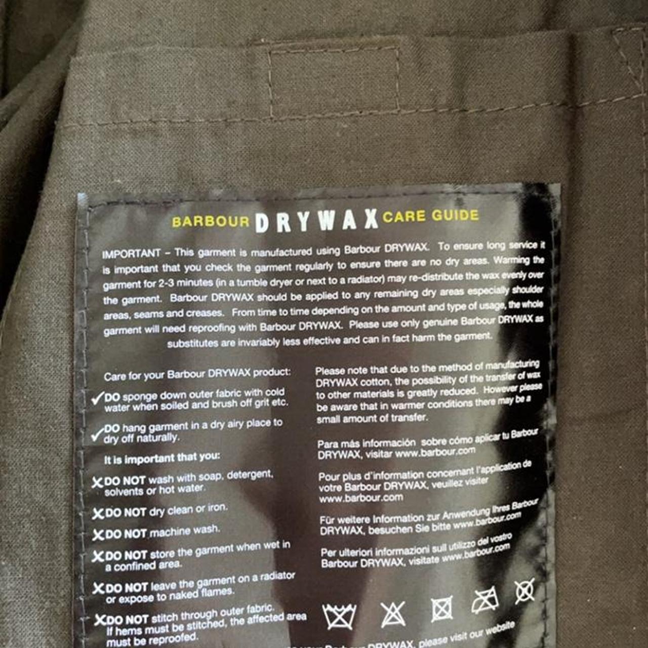 Barbour dry wax sales instructions