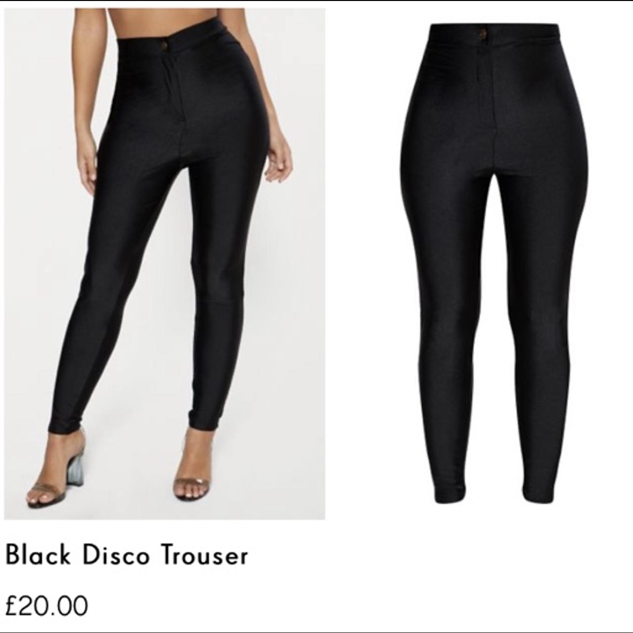 Black high waisted disco leggings best sale