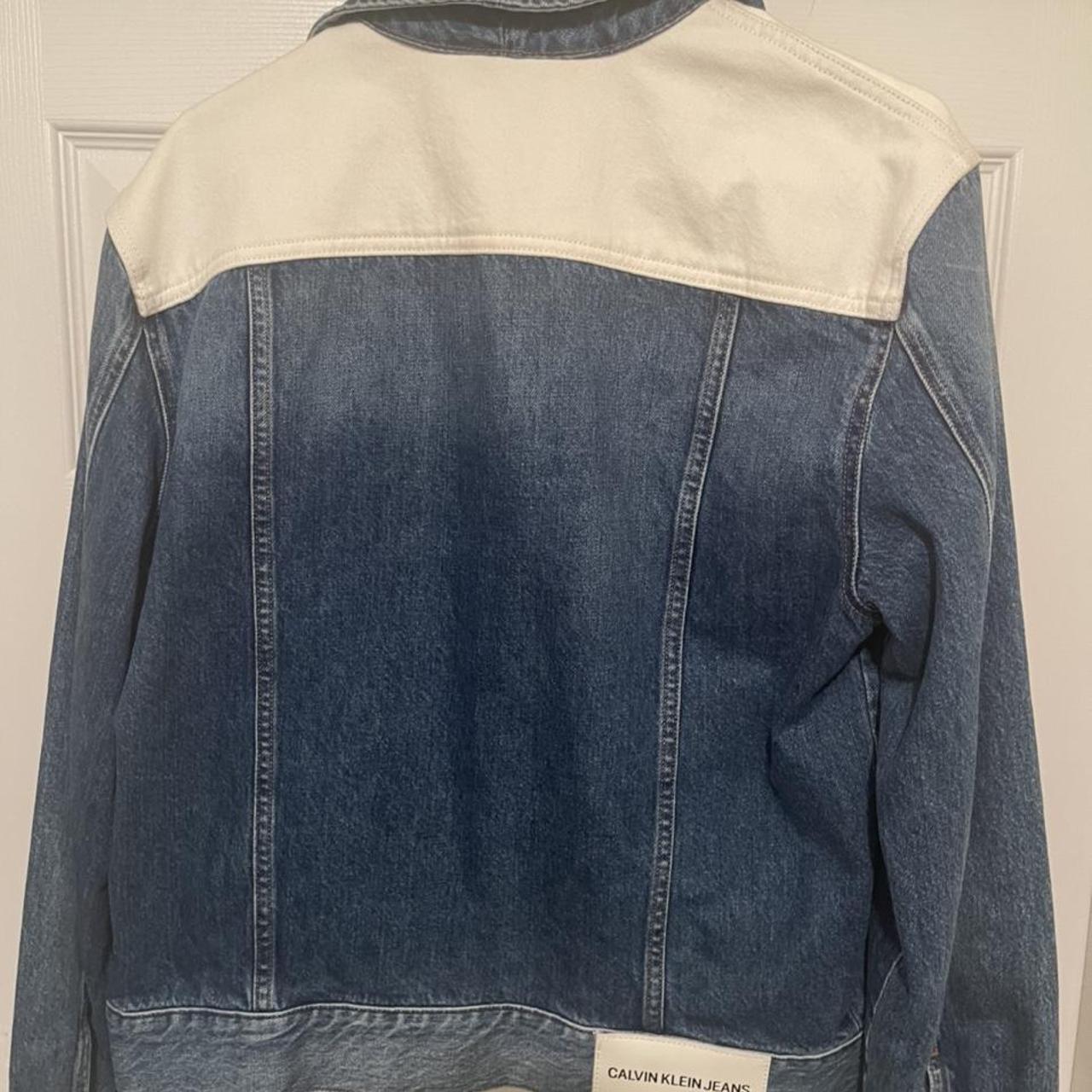 Calvin klein colorblock sales trucker jacket