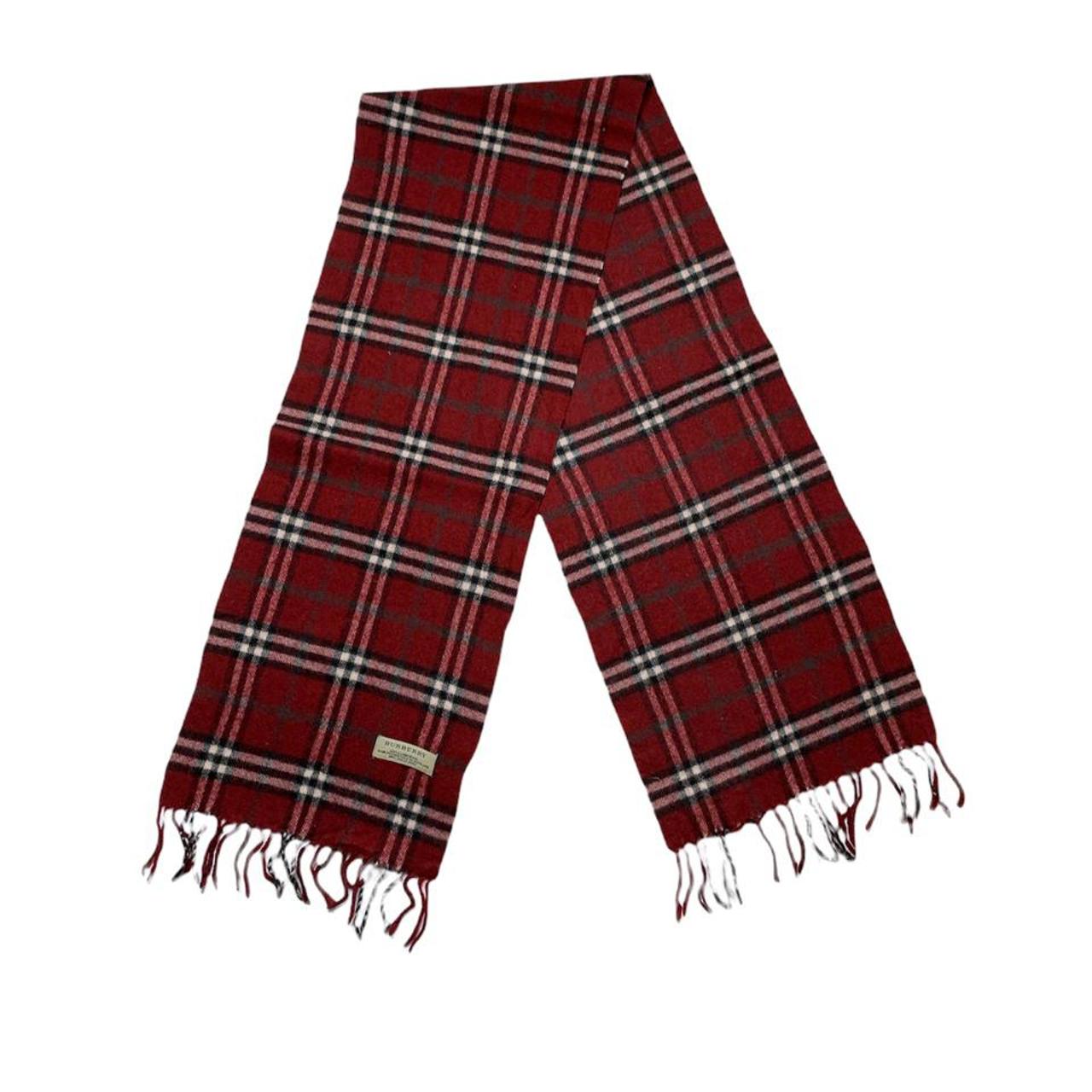 Burberry Scarf Vintage Red Burberry scarf. Retro... Depop