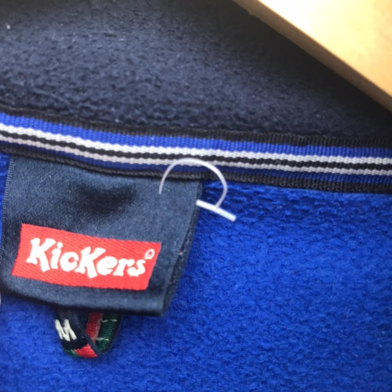 Vintage 90’s full zip Kickers fleece in blue. Jumper... Depop