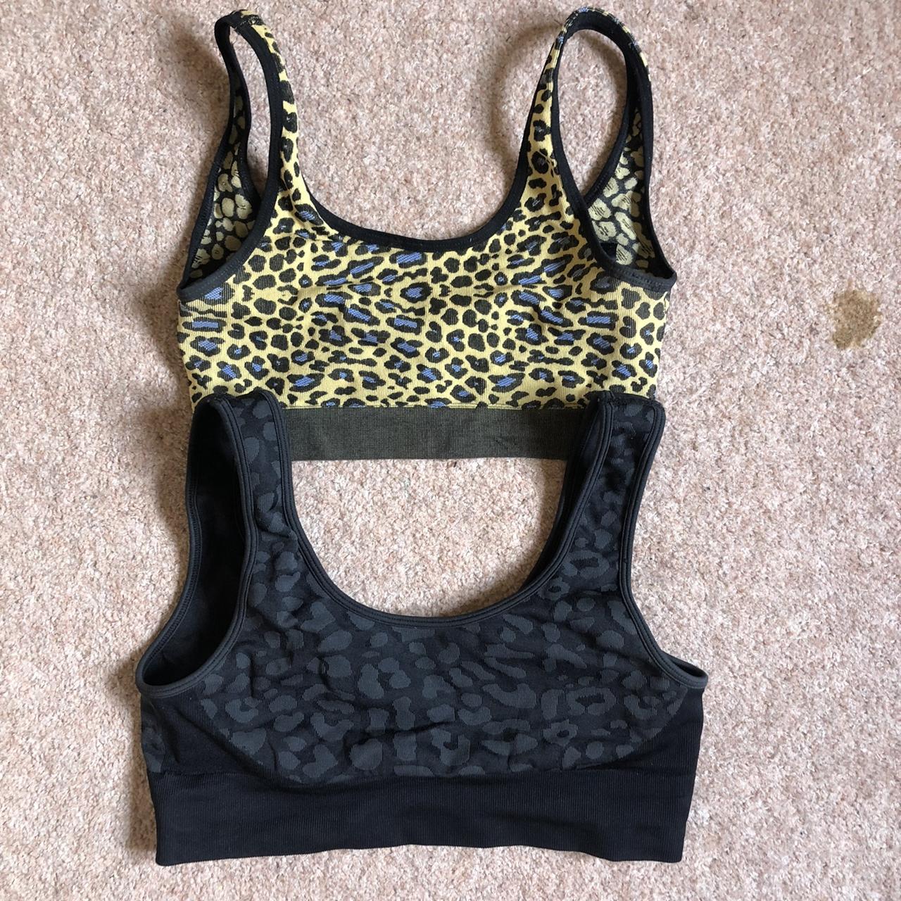 Leopard print sports bras