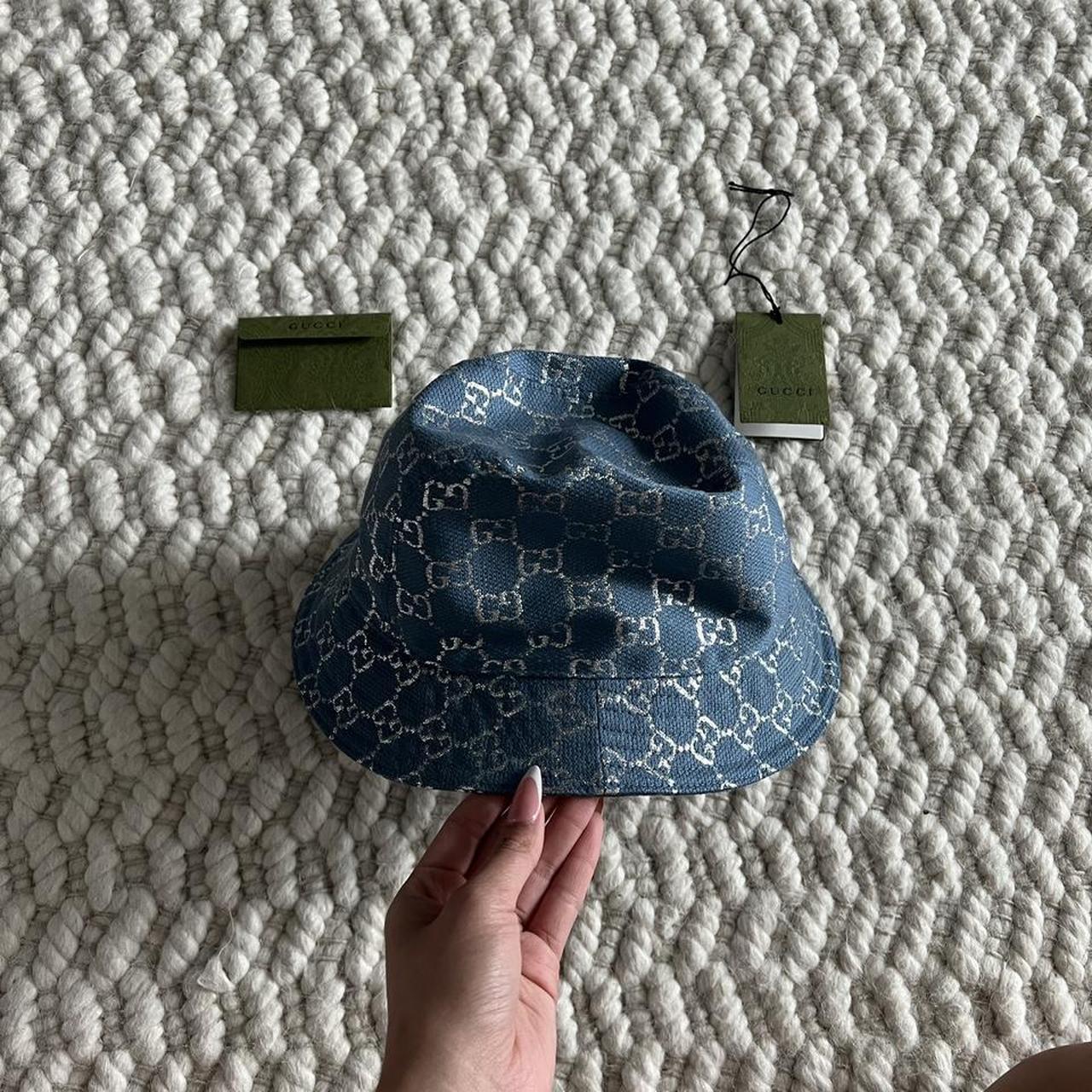 LOUIS VUITTON DENIM MONOGRAM BUCKET HAT - Depop