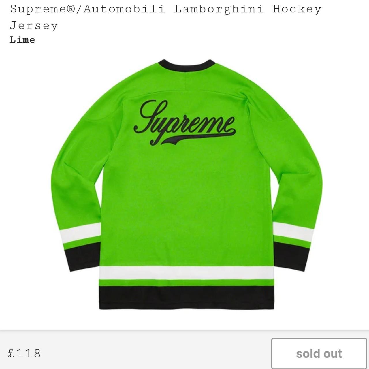 Supreme®/Automobili Lamborghini Hockey Jersey Style:... - Depop